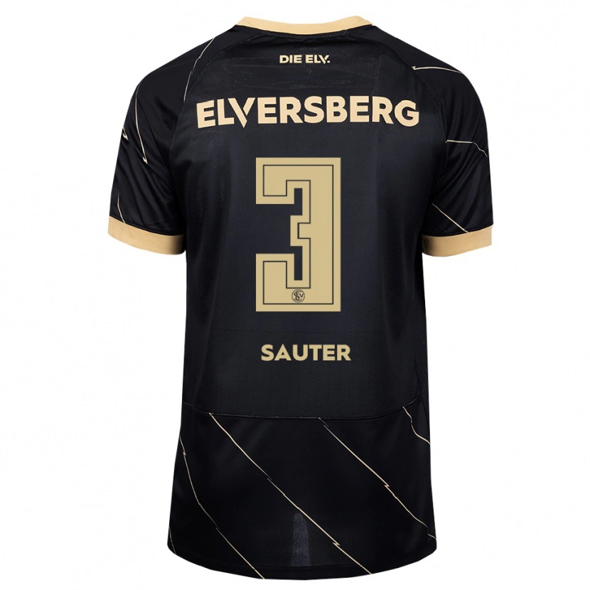 Danxen Kinderen Luca Sauter #3 Zwart Bruin Uitshirt Uittenue 2026/27 T-Shirt