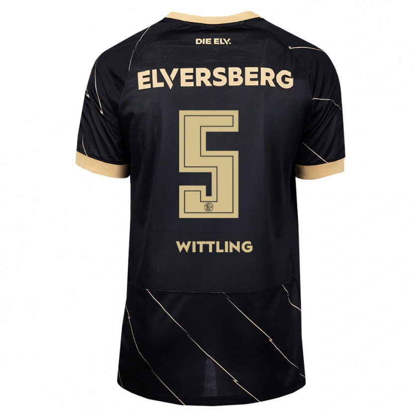 Danxen Kinderen Emilia Wittling #5 Zwart Bruin Uitshirt Uittenue 2026/27 T-Shirt