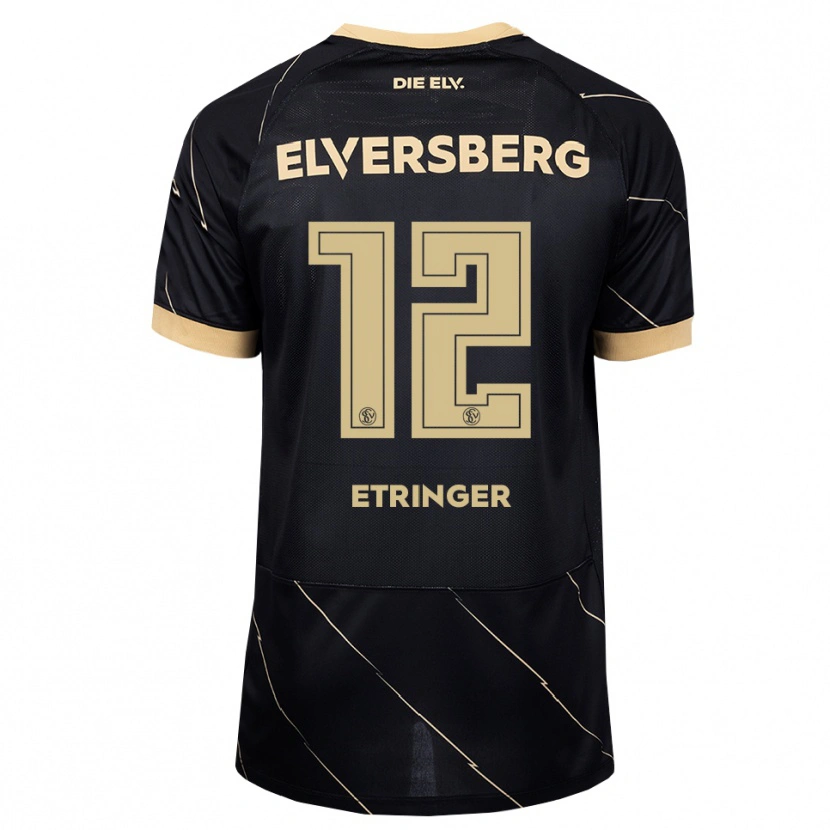 Danxen Kinderen Elias Etringer #12 Zwart Bruin Uitshirt Uittenue 2026/27 T-Shirt