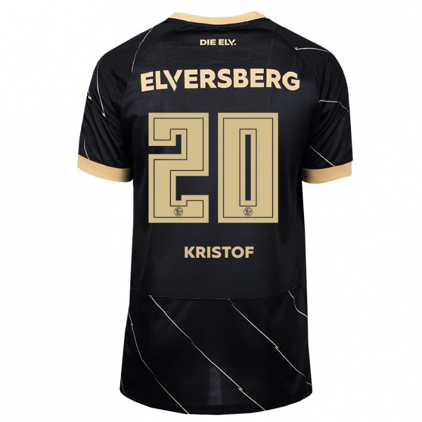 Danxen Kinderen Nicolas Kristof #20 Zwart Bruin Uitshirt Uittenue 2026/27 T-Shirt