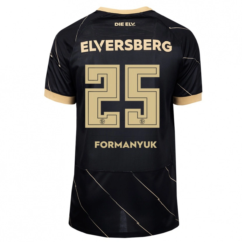 Danxen Kinderen Oleksandr Formanyuk #25 Zwart Bruin Uitshirt Uittenue 2026/27 T-Shirt