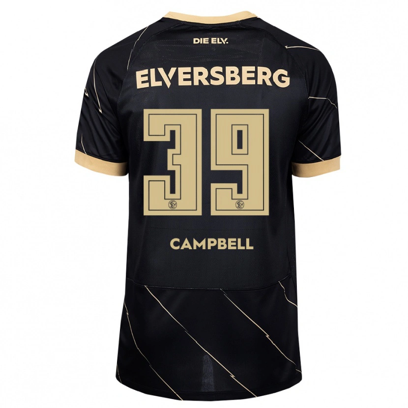 Danxen Kinderen Cole Campbell #39 Zwart Bruin Uitshirt Uittenue 2026/27 T-Shirt