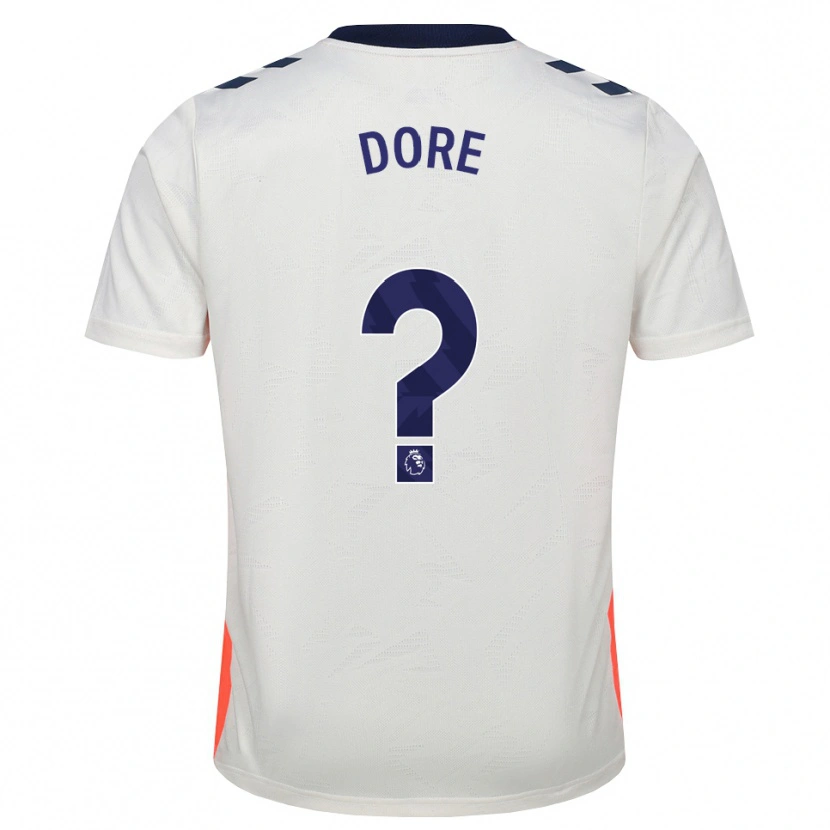 Danxen Kinderen Rio Dore #0 Wit Oranje Koninklijk Blauw Uitshirt Uittenue 2026/27 T-Shirt