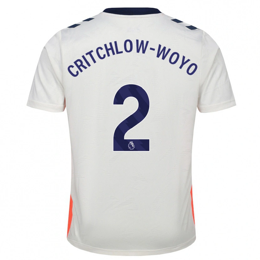 Danxen Kinderen Tionne Critchlow-Woyo #2 Wit Oranje Koninklijk Blauw Uitshirt Uittenue 2026/27 T-Shirt