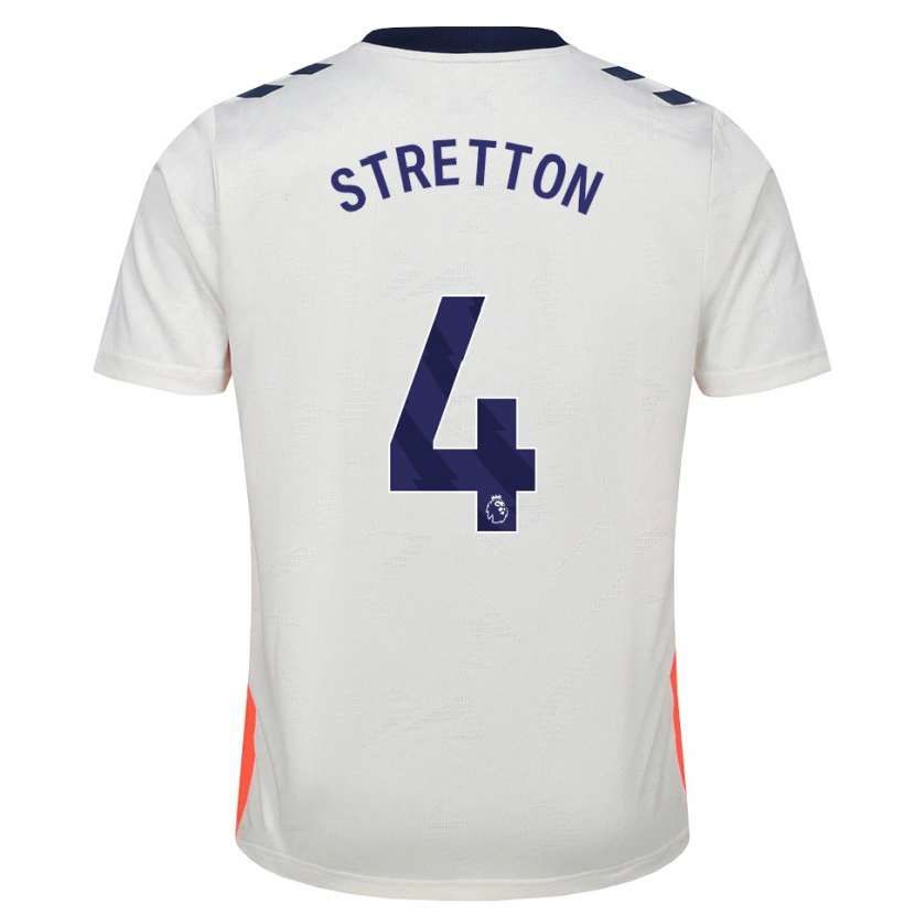 Danxen Kinderen Mackenzie Stretton #4 Wit Oranje Koninklijk Blauw Uitshirt Uittenue 2026/27 T-Shirt