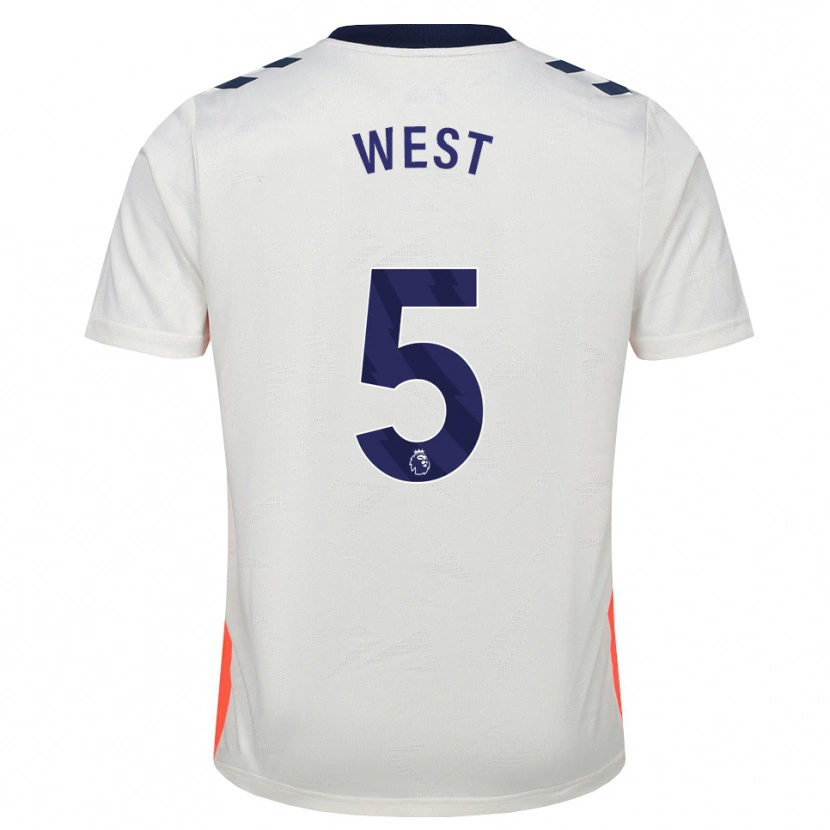 Danxen Kinderen Devon West #5 Wit Oranje Koninklijk Blauw Uitshirt Uittenue 2026/27 T-Shirt