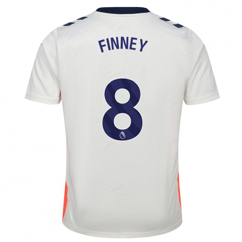 Danxen Kinderen Charlie Finney #8 Wit Oranje Koninklijk Blauw Uitshirt Uittenue 2026/27 T-Shirt