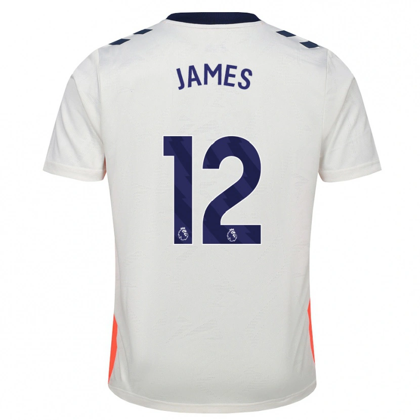 Danxen Kinderen Jack James #12 Wit Oranje Koninklijk Blauw Uitshirt Uittenue 2026/27 T-Shirt