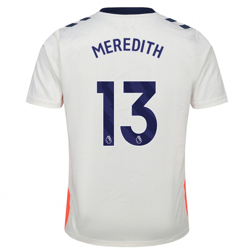 Danxen Kinderen Eliot Meredith #13 Wit Oranje Koninklijk Blauw Uitshirt Uittenue 2026/27 T-Shirt
