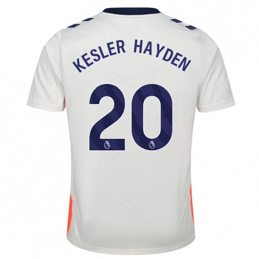 Danxen Kinderen Kaine Kesler-Hayden #20 Wit Oranje Koninklijk Blauw Uitshirt Uittenue 2026/27 T-Shirt