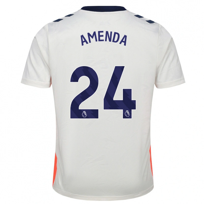 Danxen Kinderen Aurèle Amenda #24 Wit Oranje Koninklijk Blauw Uitshirt Uittenue 2026/27 T-Shirt