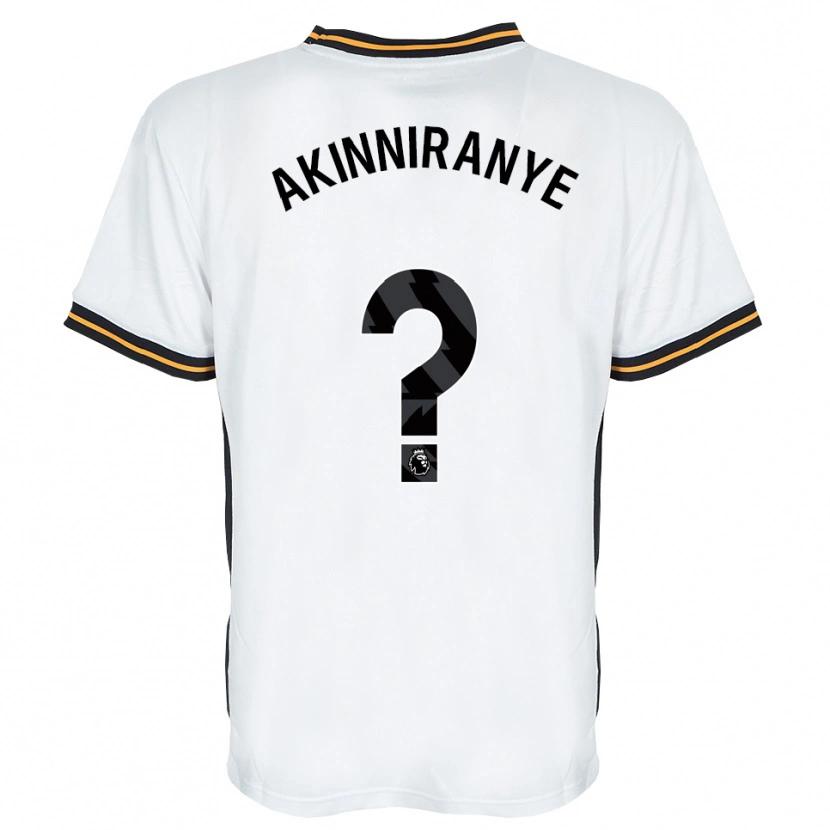 Danxen Kinderen George Akinniranye #0 Wit Oranje Zwart Uitshirt Uittenue 2026/27 T-Shirt