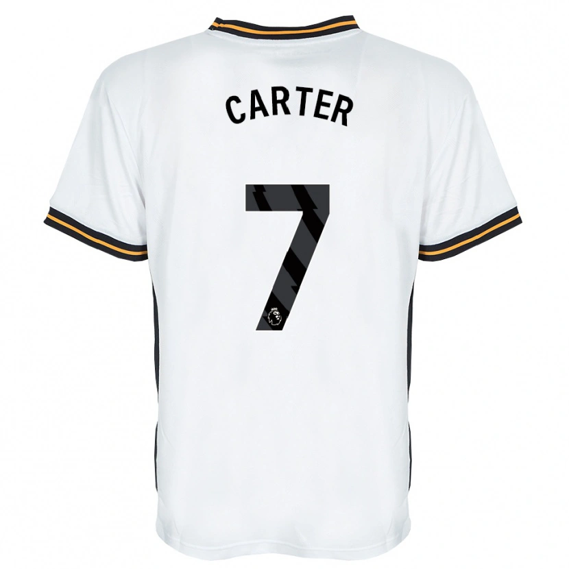Danxen Kinderen Ramell Carter #7 Wit Oranje Zwart Uitshirt Uittenue 2026/27 T-Shirt