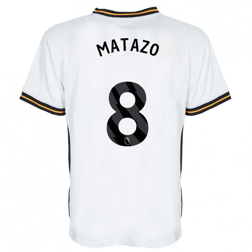 Danxen Kinderen Eliot Matazo #8 Wit Oranje Zwart Uitshirt Uittenue 2026/27 T-Shirt