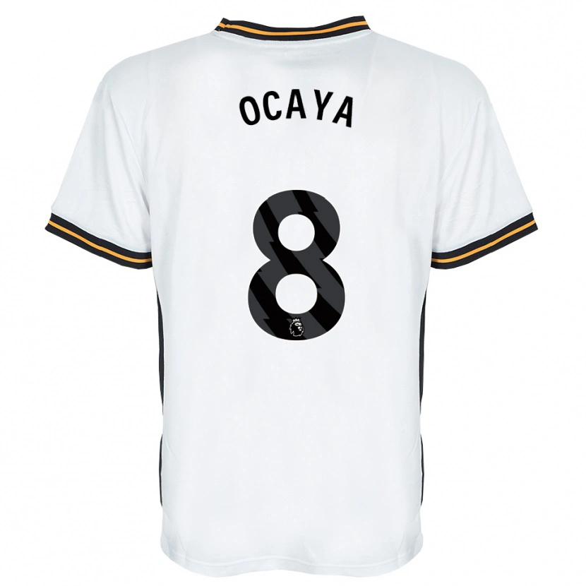 Danxen Kinderen Josh Ocaya #8 Wit Oranje Zwart Uitshirt Uittenue 2026/27 T-Shirt