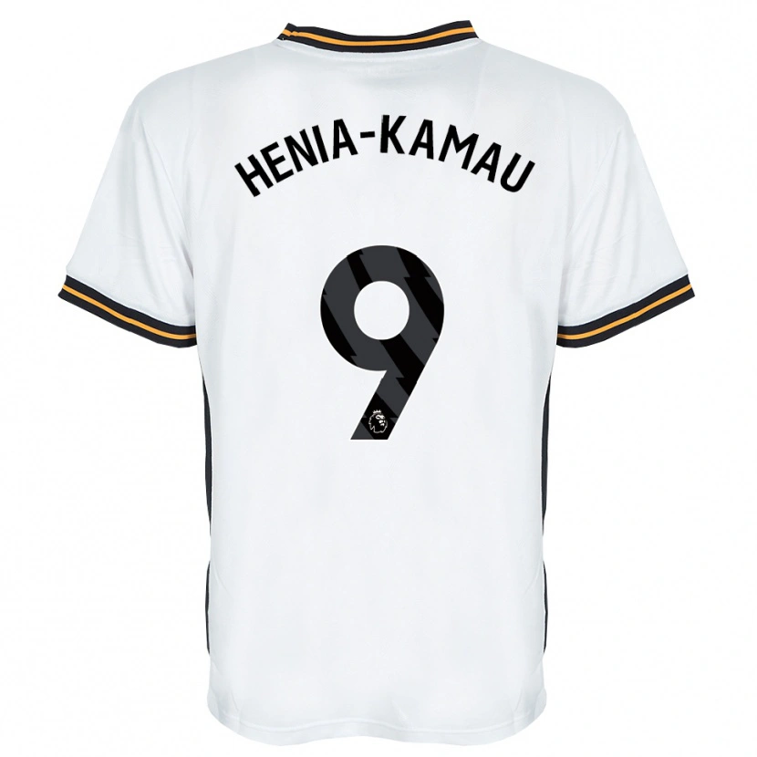 Danxen Kinderen Sammy Henia-Kamau #9 Wit Oranje Zwart Uitshirt Uittenue 2026/27 T-Shirt