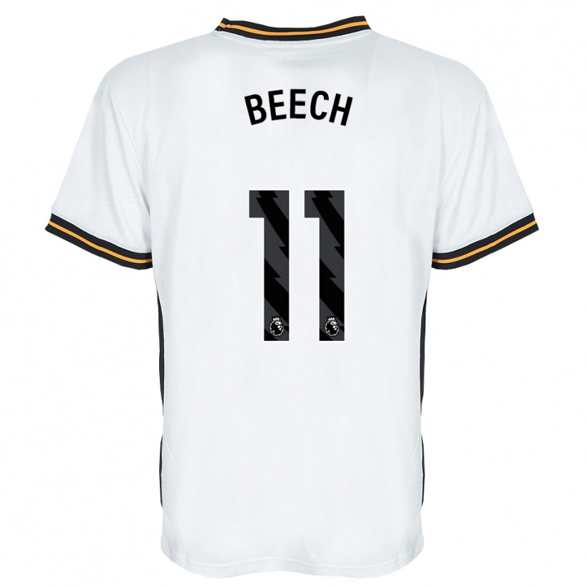 Danxen Kinderen Rebecca Beech #11 Wit Oranje Zwart Uitshirt Uittenue 2026/27 T-Shirt