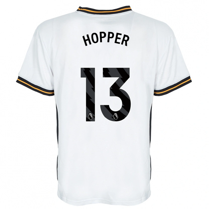 Danxen Kinderen Jake Hopper #13 Wit Oranje Zwart Uitshirt Uittenue 2026/27 T-Shirt