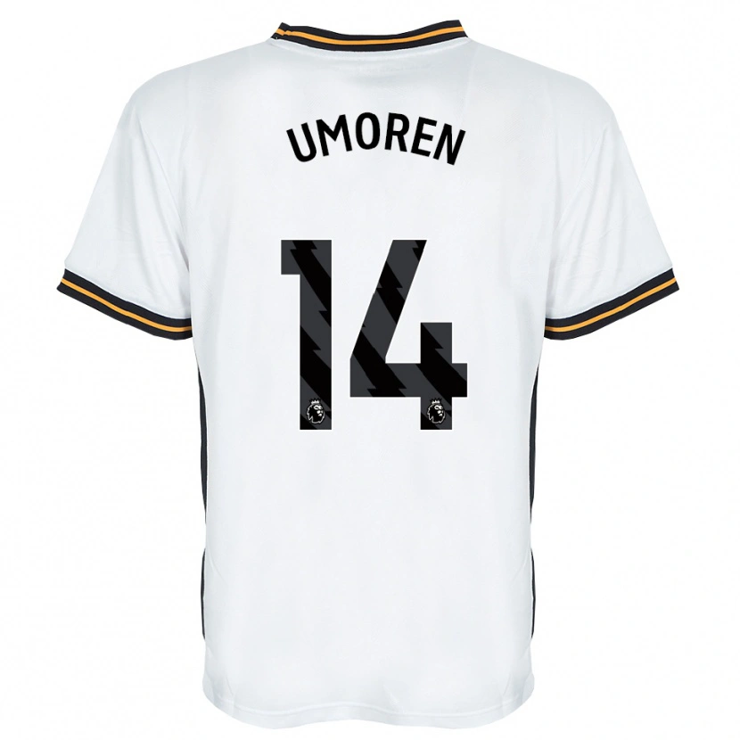 Danxen Kinderen Ekemini Umoren #14 Wit Oranje Zwart Uitshirt Uittenue 2026/27 T-Shirt