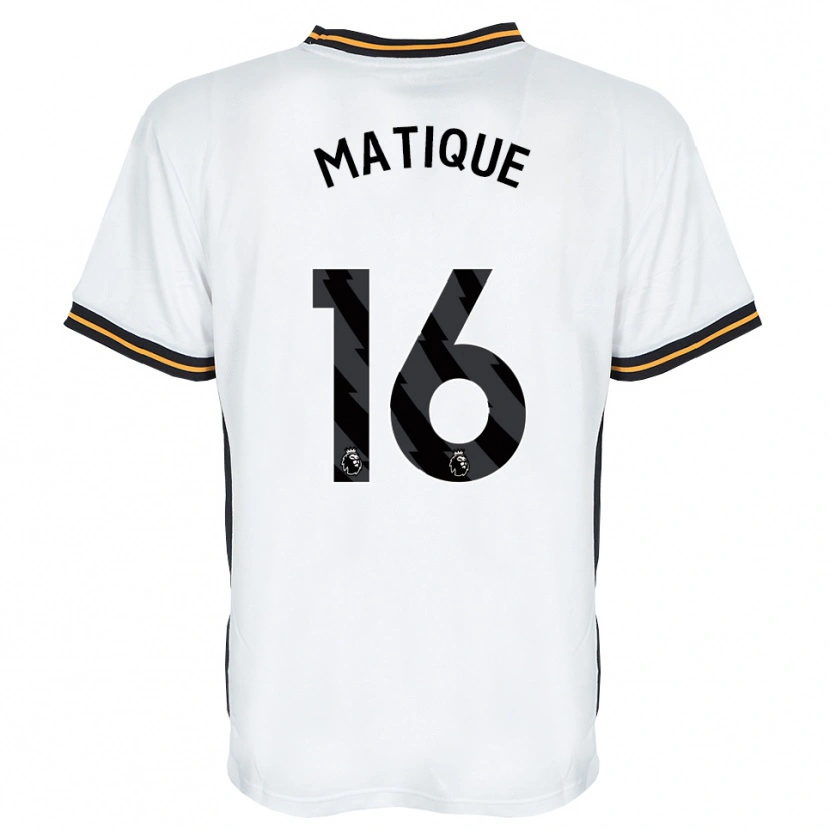 Danxen Kinderen Albert Matique #16 Wit Oranje Zwart Uitshirt Uittenue 2026/27 T-Shirt