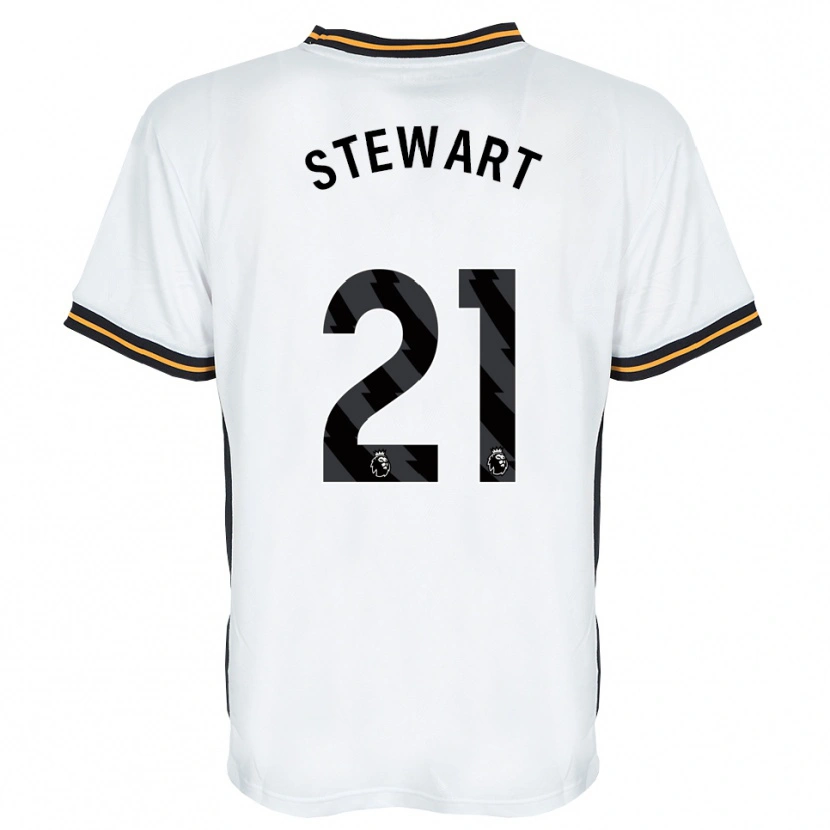 Danxen Kinderen Alice Stewart #21 Wit Oranje Zwart Uitshirt Uittenue 2026/27 T-Shirt
