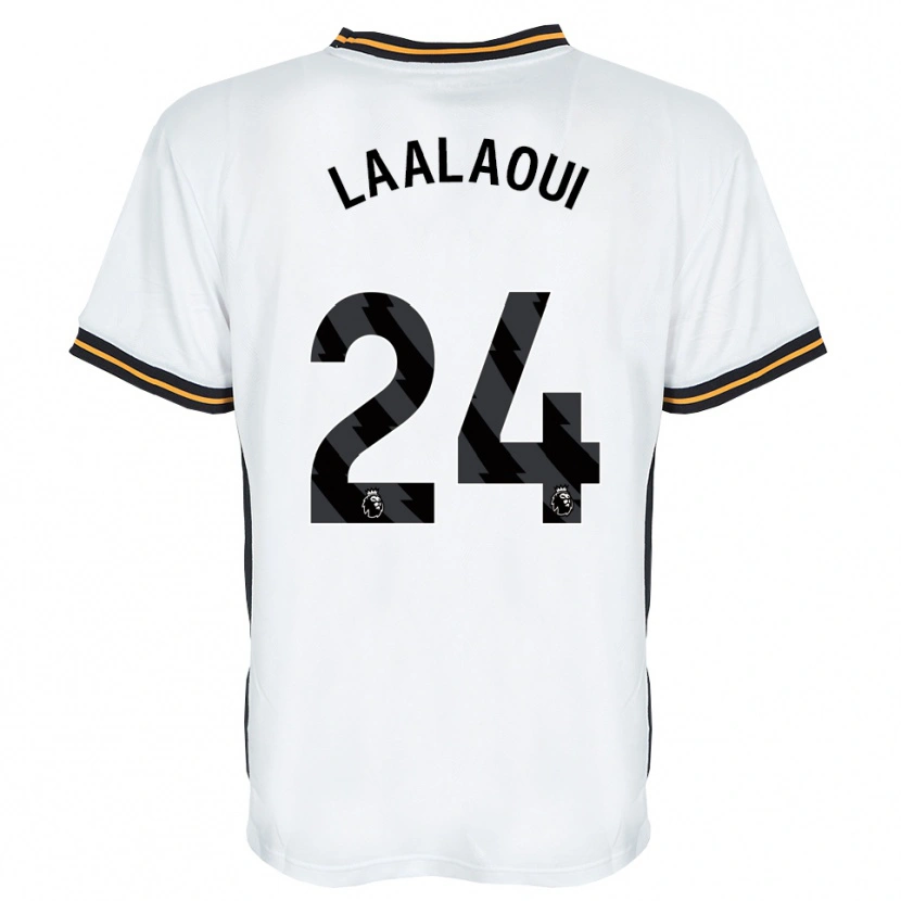 Danxen Kinderen Reda Laalaoui #24 Wit Oranje Zwart Uitshirt Uittenue 2026/27 T-Shirt