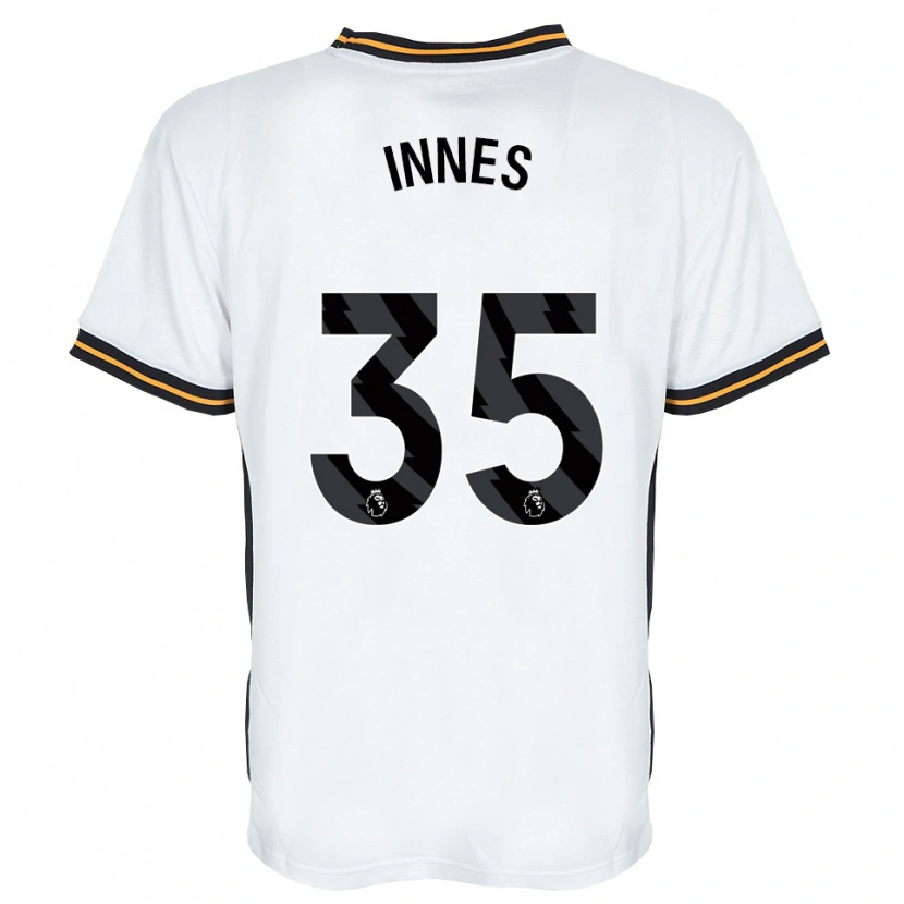 Danxen Kinderen Emma Innes #35 Wit Oranje Zwart Uitshirt Uittenue 2026/27 T-Shirt