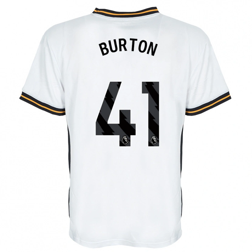 Danxen Kinderen Jess Burton #41 Wit Oranje Zwart Uitshirt Uittenue 2026/27 T-Shirt