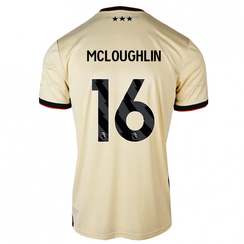 Danxen Kinderen Tommy Mcloughlin #16 Lemonchiffon Zwart Rood Uitshirt Uittenue 2026/27 T-Shirt