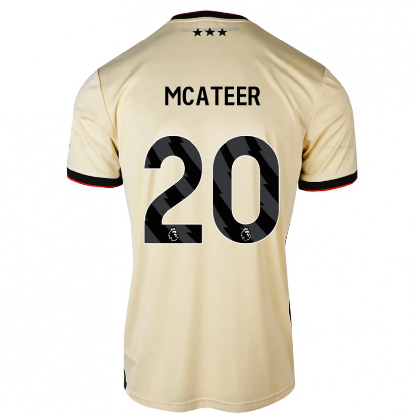 Danxen Kinderen Kasey Mcateer #20 Lemonchiffon Zwart Rood Uitshirt Uittenue 2026/27 T-Shirt
