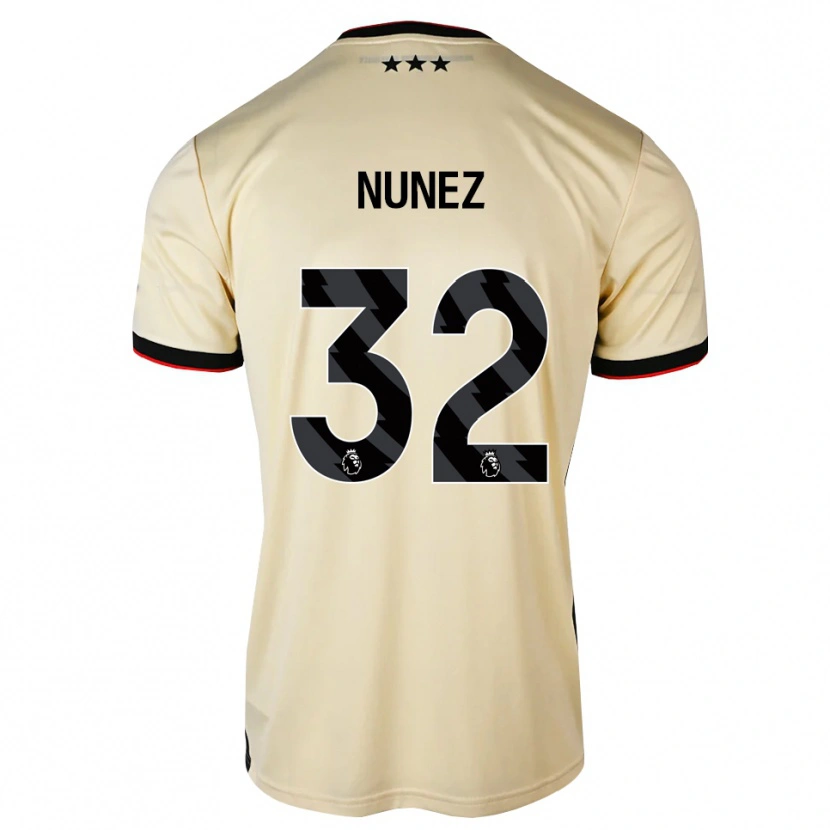 Danxen Kinderen Marcelino Núñez #32 Lemonchiffon Zwart Rood Uitshirt Uittenue 2026/27 T-Shirt