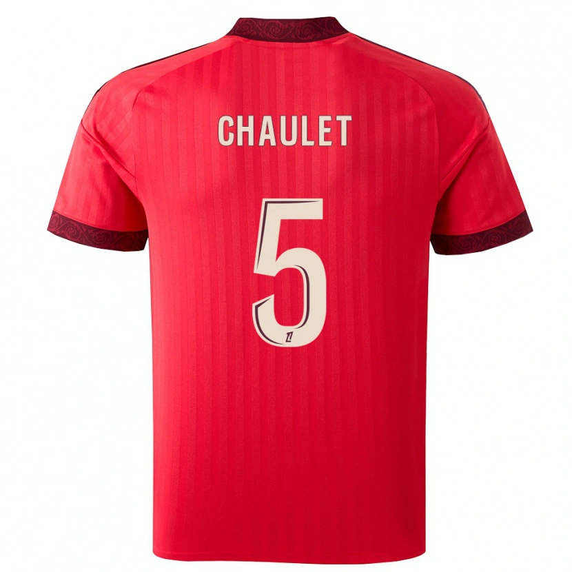 Danxen Kinderen Sawann Chaulet #5 Burgundy Rood Wit Uitshirt Uittenue 2026/27 T-Shirt