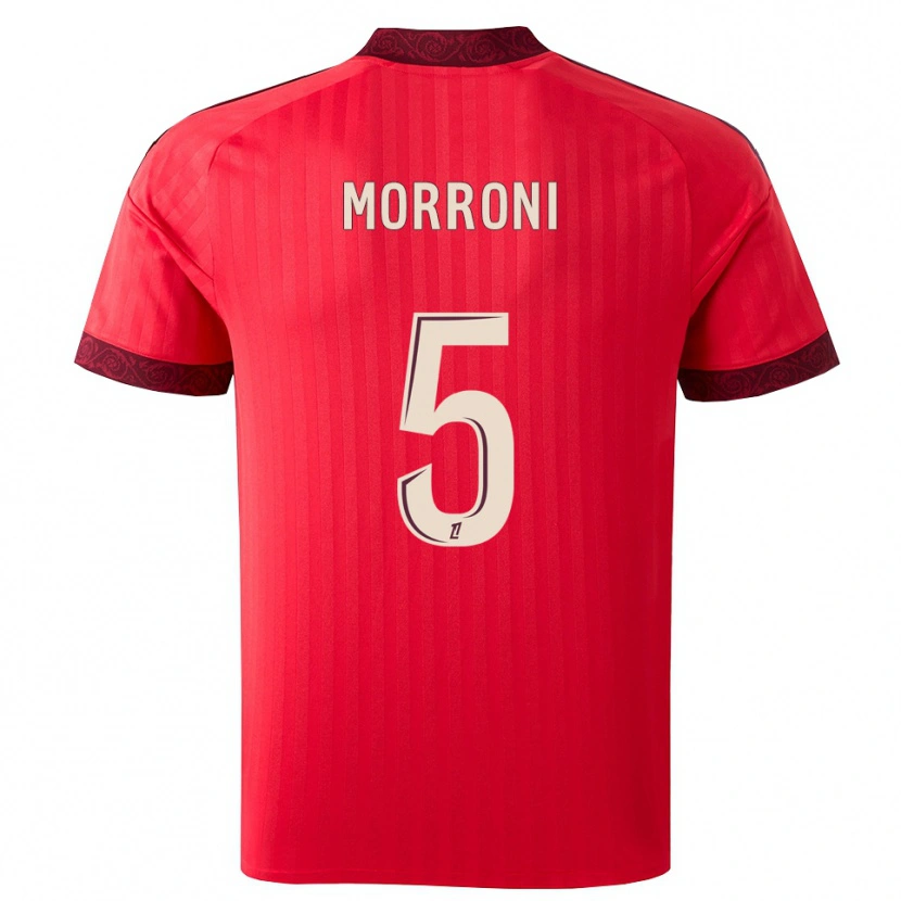 Danxen Kinderen Perle Morroni #5 Burgundy Rood Wit Uitshirt Uittenue 2026/27 T-Shirt