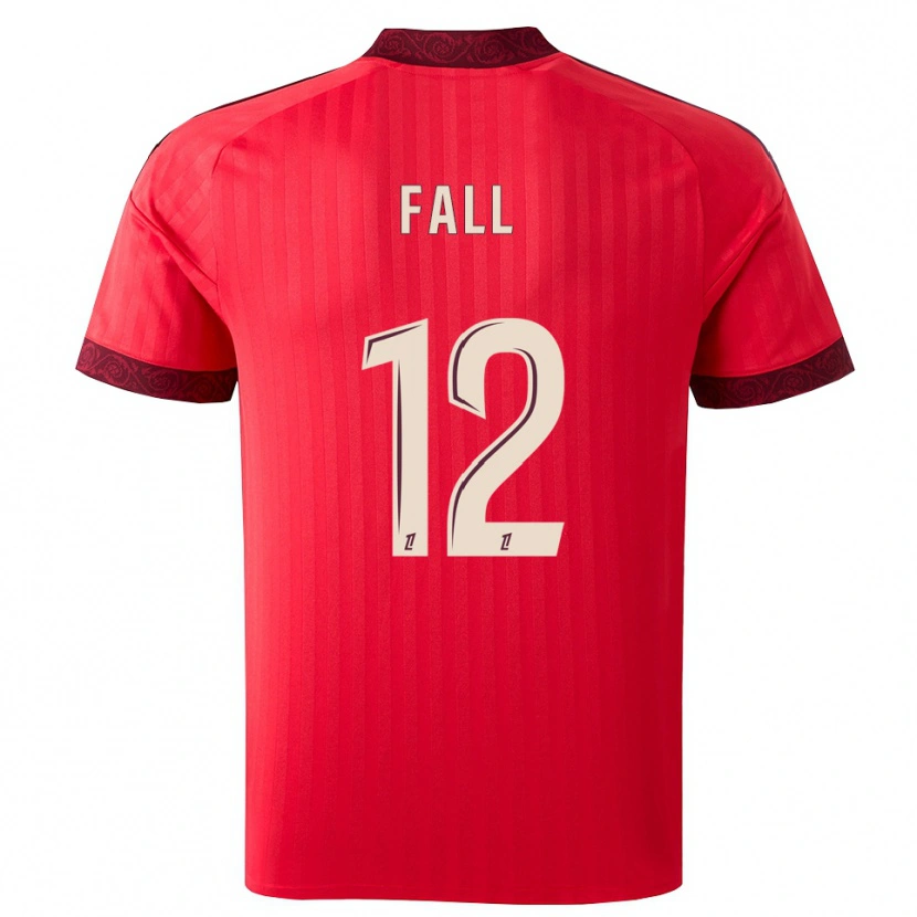 Danxen Kinderen Ibrahima Fall #12 Burgundy Rood Wit Uitshirt Uittenue 2026/27 T-Shirt
