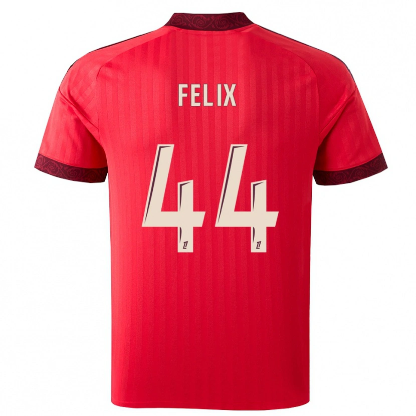 Danxen Kinderen Marley Felix #44 Burgundy Rood Wit Uitshirt Uittenue 2026/27 T-Shirt