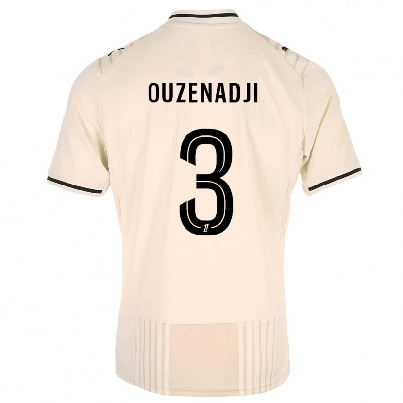 Danxen Kinderen Anis Ouzenadji #3 Oldlace Zwart Antiquewhite Uitshirt Uittenue 2026/27 T-Shirt