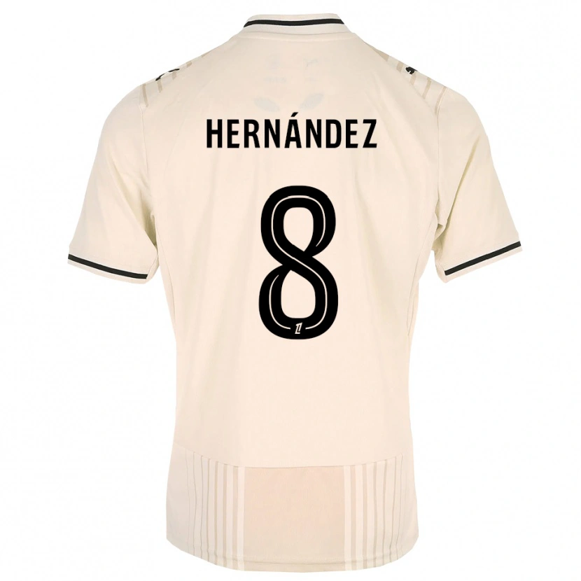 Danxen Kinderen Pablo Hernandez #8 Oldlace Zwart Antiquewhite Uitshirt Uittenue 2026/27 T-Shirt
