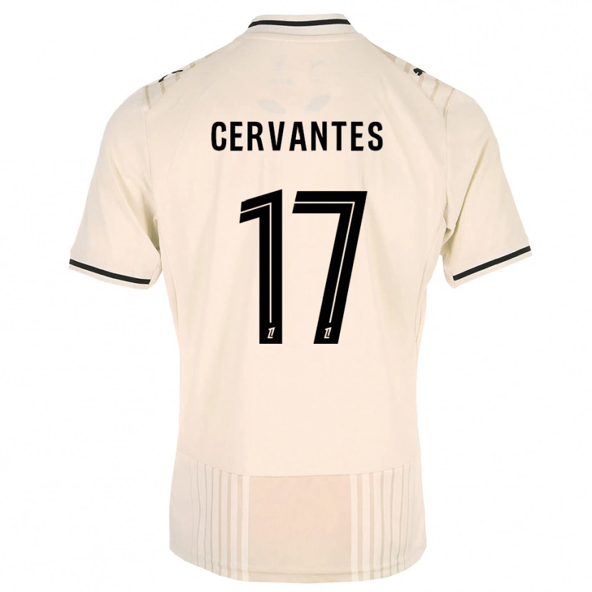 Danxen Kinderen Noa Cervantes #17 Oldlace Zwart Antiquewhite Uitshirt Uittenue 2026/27 T-Shirt