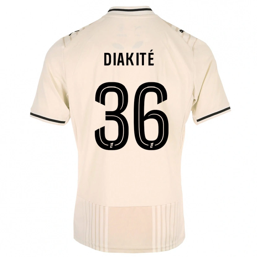 Danxen Kinderen Amadou Diakité #36 Oldlace Zwart Antiquewhite Uitshirt Uittenue 2026/27 T-Shirt