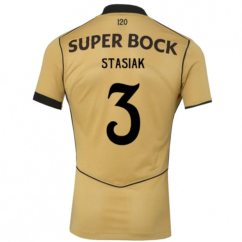 Danxen Kinderen Jakub Stasiak #3 Goudgeelzwart Uitshirt Uittenue 2026/27 T-Shirt