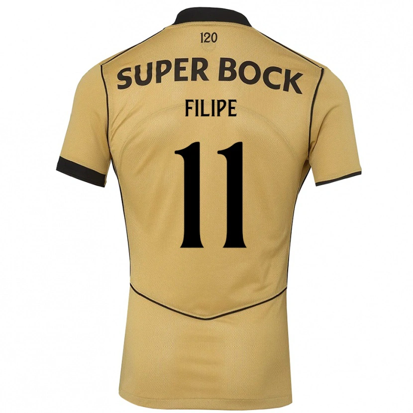 Danxen Kinderen Yanick Filipe #11 Goudgeelzwart Uitshirt Uittenue 2026/27 T-Shirt