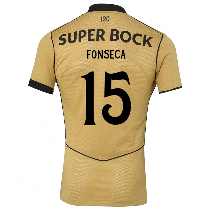 Danxen Kinderen Beatriz Fonseca #15 Goudgeelzwart Uitshirt Uittenue 2026/27 T-Shirt