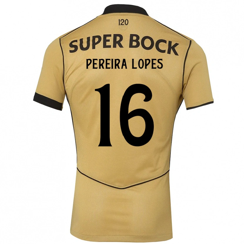 Danxen Kinderen Daniel Pereira Lopes #16 Goudgeelzwart Uitshirt Uittenue 2026/27 T-Shirt