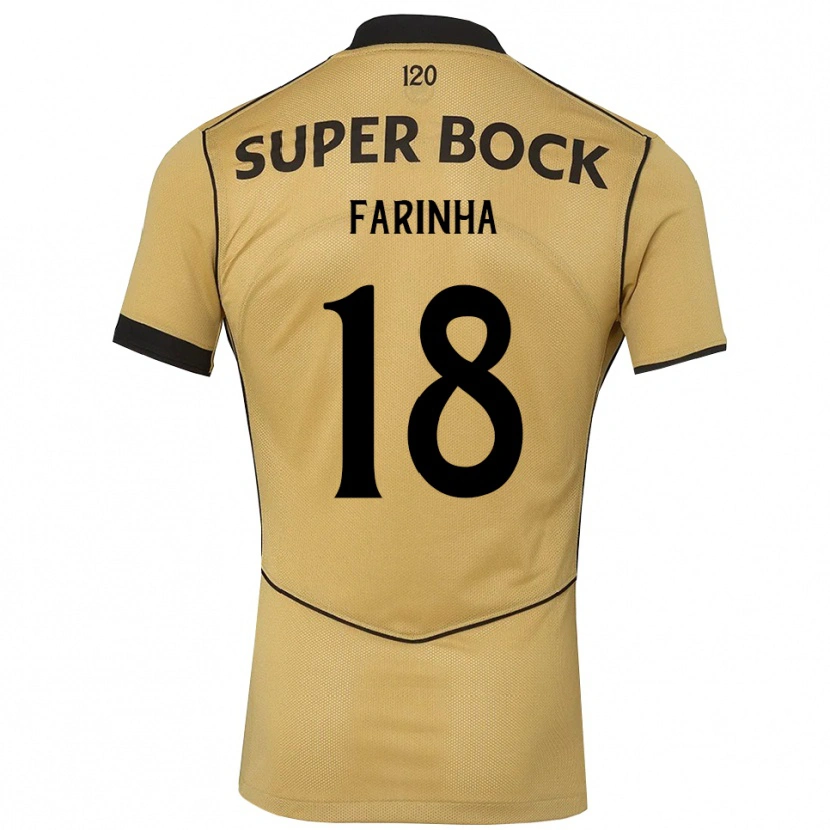 Danxen Kinderen Diego Farinha #18 Goudgeelzwart Uitshirt Uittenue 2026/27 T-Shirt