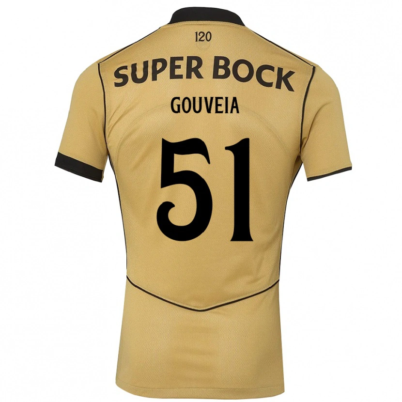 Danxen Kinderen Miguel Gouveia #51 Goudgeelzwart Uitshirt Uittenue 2026/27 T-Shirt