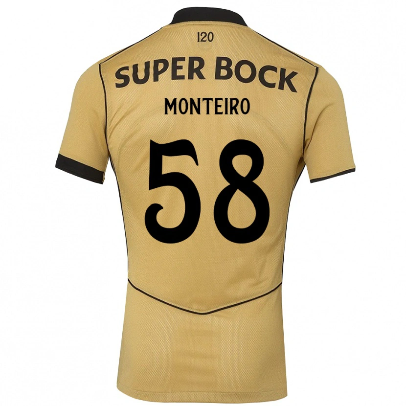Danxen Kinderen David Monteiro #58 Goudgeelzwart Uitshirt Uittenue 2026/27 T-Shirt