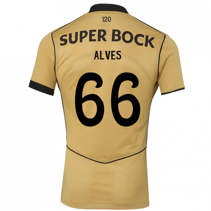 Danxen Kinderen Miguel Alves #66 Goudgeelzwart Uitshirt Uittenue 2026/27 T-Shirt