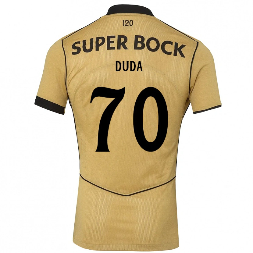 Danxen Kinderen Dudá #70 Goudgeelzwart Uitshirt Uittenue 2026/27 T-Shirt