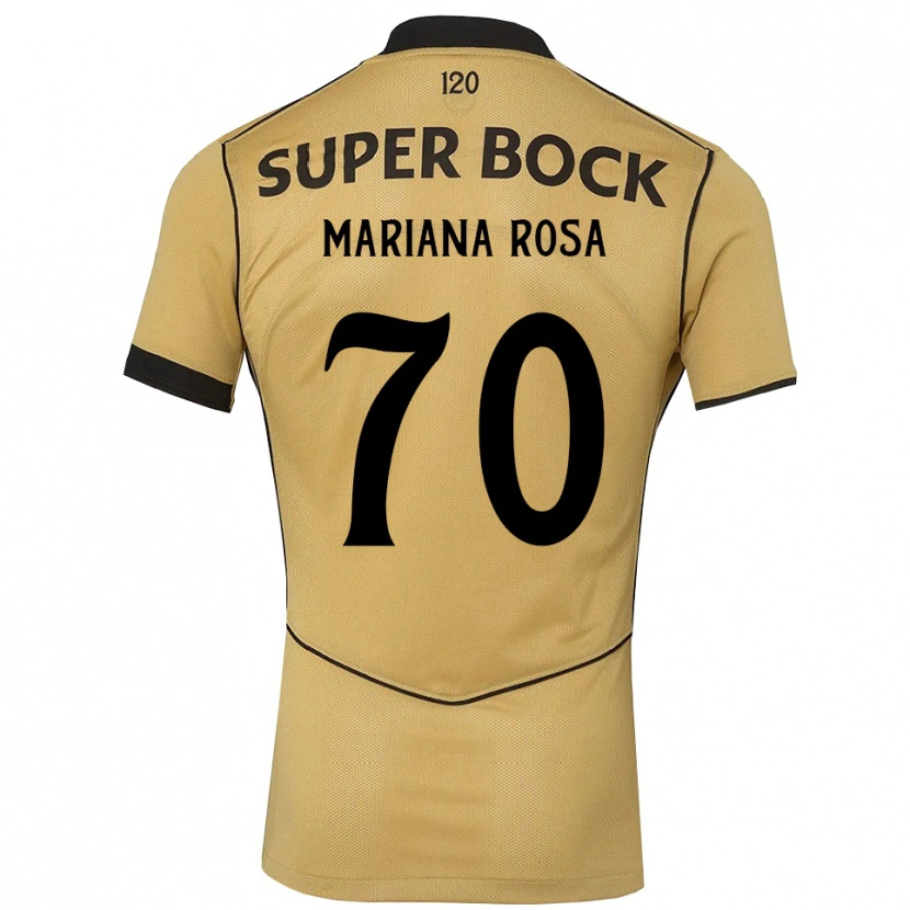 Danxen Kinderen Mariana Silva Pinto Vilaça Da Rosa #70 Goudgeelzwart Uitshirt Uittenue 2026/27 T-Shirt