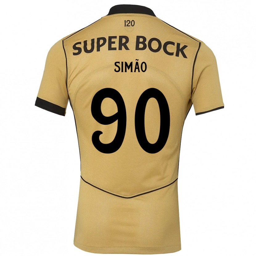 Danxen Kinderen Paulo Simão #90 Goudgeelzwart Uitshirt Uittenue 2026/27 T-Shirt